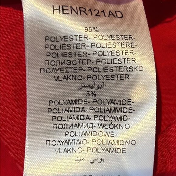 NAF NAF Swiss Dot Mesh Puff Sleeve Chiffon Shift Dress Lipstick Red - Picture 5 of 5